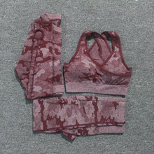 Load image into Gallery viewer, 2PCS/Set Camouflage Yoga Set Women Seamless Fitness Yoga Bra Sports Bra High Waist GYM Camo leggings Pants Fitness Suits Workout