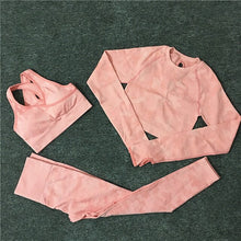 Load image into Gallery viewer, 2PCS/Set Camouflage Yoga Set Women Seamless Fitness Yoga Bra Sports Bra High Waist GYM Camo leggings Pants Fitness Suits Workout