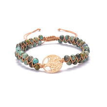 Load image into Gallery viewer, Natural Stone Tree Of Life Charm Bracelets For Women Handmade Beads String Braided Bracelet Yoga Bracelets Jewelry Dropshipping