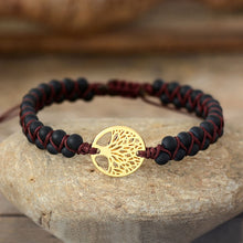 Load image into Gallery viewer, Natural Stone Tree Of Life Charm Bracelets For Women Handmade Beads String Braided Bracelet Yoga Bracelets Jewelry Dropshipping