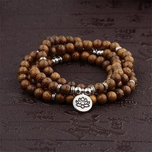 Load image into Gallery viewer, Charm Multilayer 108 Wood Beads OM Bracelet Tibetan Buddhist Mala Buddha Charm Rosary Bracelet Yoga Wooden For Women Men Jewelry