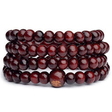 Load image into Gallery viewer, Prayer Beads Bracelet Tibetan Buddhist Rosary Charm Mala Meditation Necklace Yoga lucky Wenge Wooden Bracelet For Women Men