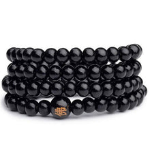 Load image into Gallery viewer, Prayer Beads Bracelet Tibetan Buddhist Rosary Charm Mala Meditation Necklace Yoga lucky Wenge Wooden Bracelet For Women Men