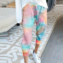 Load image into Gallery viewer, New Fashion Tie-dye Printed High-waist Calf Slacks Women Sweat Pants Joggers Streetwear Cropped Trousers