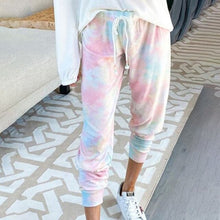 Load image into Gallery viewer, New Fashion Tie-dye Printed High-waist Calf Slacks Women Sweat Pants Joggers Streetwear Cropped Trousers