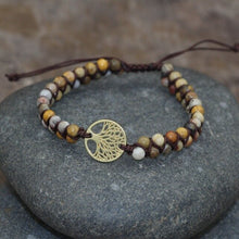 Load image into Gallery viewer, Natural Stone Tree Of Life Charm Bracelets For Women Handmade Beads String Braided Bracelet Yoga Bracelets Jewelry Dropshipping
