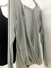 Load image into Gallery viewer, Ropa Deportiva Mujer Gym Loose Yoga Clothing Female Long Sleeved Sweater Shirt Halter Backless Fitness Wear Thin