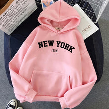 Load image into Gallery viewer, NEW 8 Colors Sweatshirts velvet winter Women's NEW YORK printing Hooded Female 2020 Cotton Thicken Warm Hoodies Lady Autumn Tops