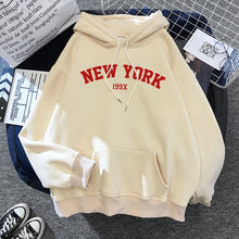 Load image into Gallery viewer, NEW 8 Colors Sweatshirts velvet winter Women's NEW YORK printing Hooded Female 2020 Cotton Thicken Warm Hoodies Lady Autumn Tops