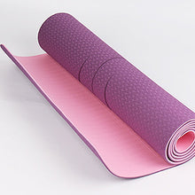 Load image into Gallery viewer, TPE Non-slip Yoga Mats With Position Line Thicken Sports Gymnastic Pilates Mats Tasteless Gym Exercise Living Room Pads Fitness