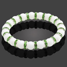 Load image into Gallery viewer, Colorful Crystal Beads Natural White Porcelain Handmade Strand Stone Bracelets Women Men Bracelet Yoga Prayer Buddha Jewelry