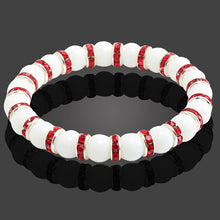 Load image into Gallery viewer, Colorful Crystal Beads Natural White Porcelain Handmade Strand Stone Bracelets Women Men Bracelet Yoga Prayer Buddha Jewelry
