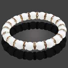 Load image into Gallery viewer, Colorful Crystal Beads Natural White Porcelain Handmade Strand Stone Bracelets Women Men Bracelet Yoga Prayer Buddha Jewelry