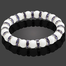 Load image into Gallery viewer, Colorful Crystal Beads Natural White Porcelain Handmade Strand Stone Bracelets Women Men Bracelet Yoga Prayer Buddha Jewelry
