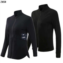 Load image into Gallery viewer, High quality Women Running Jackets Zipper Coat Female Slim Stretch Sweater Jogging Fitness Yoga Tracksuits Outdoor Training Tops