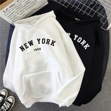 Load image into Gallery viewer, NEW YORK printing Women Hoodie Hooded Female 2020 Cotton Thicken Warm Hoodies Lady Sweatshirt Autumn Tops Streetwear