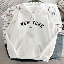 Load image into Gallery viewer, NEW YORK printing Women Hoodie Hooded Female 2020 Cotton Thicken Warm Hoodies Lady Sweatshirt Autumn Tops Streetwear