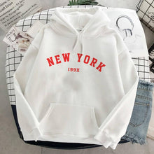 Load image into Gallery viewer, NEW YORK printing Women Hoodie Hooded Female 2020 Cotton Thicken Warm Hoodies Lady Sweatshirt Autumn Tops Streetwear