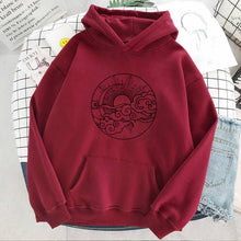 Load image into Gallery viewer, Sun and Moon Hoodie vintage Women's Hooded Sweatshirt Winter Harajuku Oversize Ladies Gothic Loose Sweatshirt Streetweaer Hoodie