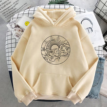 Load image into Gallery viewer, Sun and Moon Hoodie vintage Women's Hooded Sweatshirt Winter Harajuku Oversize Ladies Gothic Loose Sweatshirt Streetweaer Hoodie