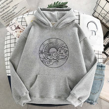 Load image into Gallery viewer, Sun and Moon Hoodie vintage Women's Hooded Sweatshirt Winter Harajuku Oversize Ladies Gothic Loose Sweatshirt Streetweaer Hoodie