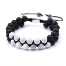 Load image into Gallery viewer, New brand Mens Lava Rock Bracelet, 8mm Tiger Eye Bead Bracelet for Men Natural Stone Yoga Essential Oil Bracelets for Gif