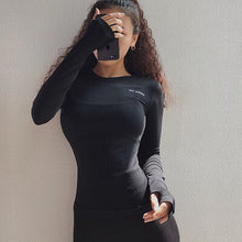 Load image into Gallery viewer, Women High Stretch Comfort Sport Seamless Long Sleeve Top Woman Gym Tops Fitness Woman Shirt Quick Jersey Mujer Women's Sweater