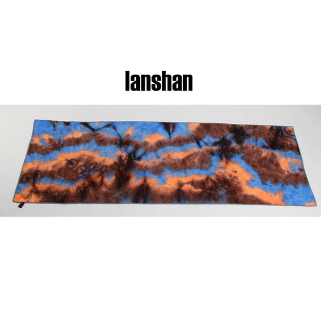 Tie Dye Yoga Blanket 183*63cm Hot Yoga Towel Microfiber Silicone Non Slip Yoga Mat Towel Pilates Fitness Gym Exercise Mat Cover