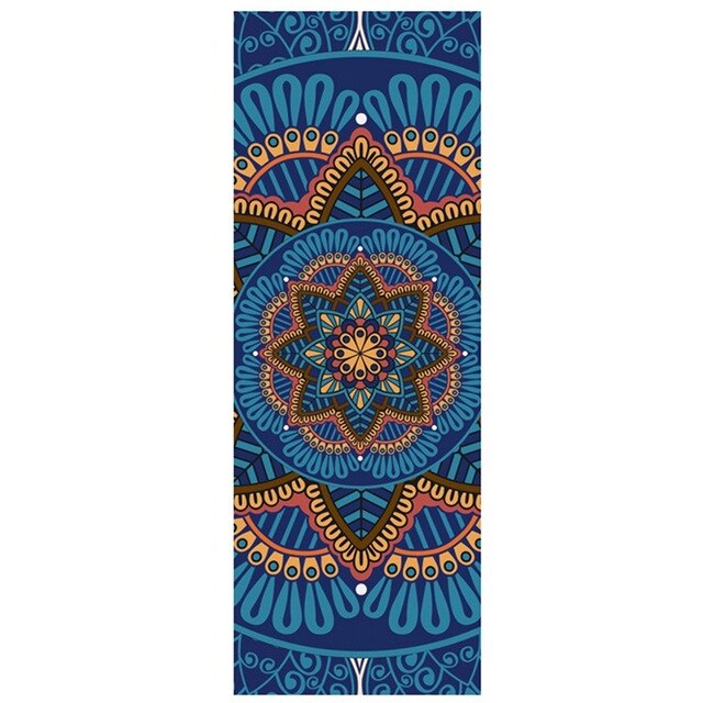 5 Mm Lotus Pattern Suede Tpe Yoga Mat Pad Non-Slip Slimming Exercise Fitness Gymnastics Mat Body Building Esterilla Pilates, B#8