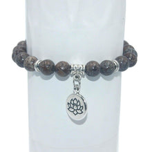 Load image into Gallery viewer, 8MM Natural Stone Lotus Beads lucky Bracelet Tiger eye Agates Mala Beads Bracelets Bangles For Women Men Yoga Bracelet Femme
