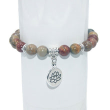 Load image into Gallery viewer, 8MM Natural Stone Lotus Beads lucky Bracelet Tiger eye Agates Mala Beads Bracelets Bangles For Women Men Yoga Bracelet Femme
