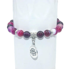 Load image into Gallery viewer, 8MM Natural Stone Lotus Beads lucky Bracelet Tiger eye Agates Mala Beads Bracelets Bangles For Women Men Yoga Bracelet Femme
