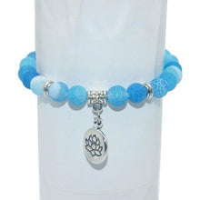 Load image into Gallery viewer, 8MM Natural Stone Lotus Beads lucky Bracelet Tiger eye Agates Mala Beads Bracelets Bangles For Women Men Yoga Bracelet Femme
