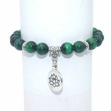 Load image into Gallery viewer, 8MM Natural Stone Lotus Beads lucky Bracelet Tiger eye Agates Mala Beads Bracelets Bangles For Women Men Yoga Bracelet Femme
