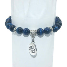 Load image into Gallery viewer, 8MM Natural Stone Lotus Beads lucky Bracelet Tiger eye Agates Mala Beads Bracelets Bangles For Women Men Yoga Bracelet Femme
