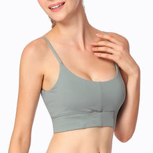 Load image into Gallery viewer, Sport Bh Crop Top Fitness Sports Bra Gym Tops For Women Yoga Bras Quality Breathable Solid Color One Piece 3/4Cup
