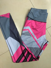 Load image into Gallery viewer, Women Running Yoga Set Breathable Tops push up Pants Sportswear Gym Workout Fitness Digital Print Stretch Leggings &amp; Bra
