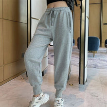 Load image into Gallery viewer, Colorfaith 2019 Spring Winter Women Pants High Elastic Waist Casual Zipper Pockets Sweat Sports joggers Lace Up Trousers P3984
