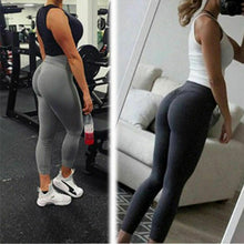 Load image into Gallery viewer, Women Casual High Waist Fitness Leggings Ladies Solid Color Long Scrunch Leggings Ankle-Length Woman Clothes
