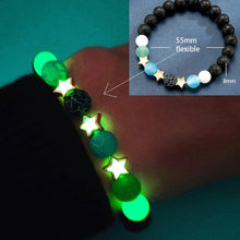 Load image into Gallery viewer, Natural Stone Bracelet Yoga Healing Luminous Glow In The Dark Bracelet Lotus Charm Beads Bracelet for Men Women Prayer Buddhism
