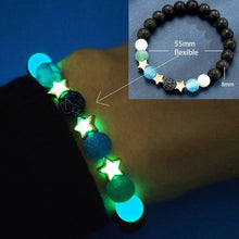 Load image into Gallery viewer, Natural Stone Bracelet Yoga Healing Luminous Glow In The Dark Bracelet Lotus Charm Beads Bracelet for Men Women Prayer Buddhism
