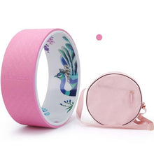 Load image into Gallery viewer, Printed TPE Yoga Wheel with Yoga Bag Anti-slip Back Bend Yoga Circle Stretch Exercise Auxiliary Home Equipment Pilates Circle
