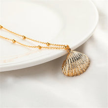 Load image into Gallery viewer, 20 Styles Seashell Pendants Initial Necklace female Statement Jewlery Geometric Multi 2 layer Shells Choker Necklaces for Women
