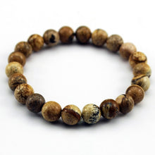 Load image into Gallery viewer, Nature Beaded Bracelet Men 8mm Natural Stone Lava Rock Tiger Eye Black Onyx Matte Healing Beads Stretch Charm Yoga Women Jewelry
