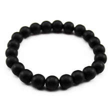 Load image into Gallery viewer, Nature Beaded Bracelet Men 8mm Natural Stone Lava Rock Tiger Eye Black Onyx Matte Healing Beads Stretch Charm Yoga Women Jewelry
