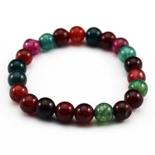 Load image into Gallery viewer, Nature Beaded Bracelet Men 8mm Natural Stone Lava Rock Tiger Eye Black Onyx Matte Healing Beads Stretch Charm Yoga Women Jewelry
