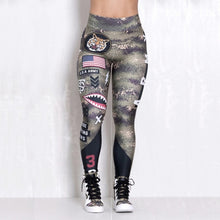 Load image into Gallery viewer, Women Army Green Print Leggings Push Up Fitness Legging Elastic Workout Pants Fashion Female Printed Leggings
