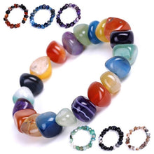 Load image into Gallery viewer, DIEZI Yoga Ethnic Multicolor Natural Irregular Stone Beads Strand Bracelet For Men Women Handmade 7 Chakra Bracelets Bangle Men
