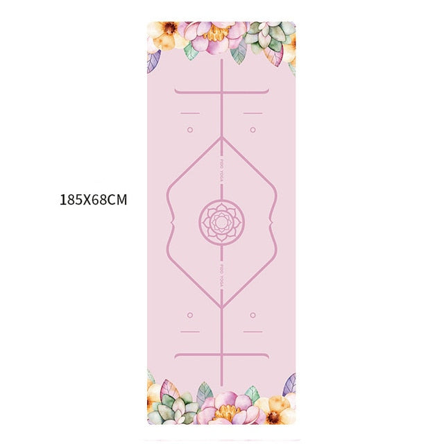 Yoga Mat Print Pattern Foldable Portable Fitness Yoga Towel Soft Anti-slip Indoor Outdoor Fitness Sports Mat Pad