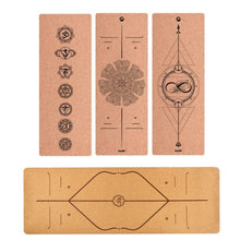 Load image into Gallery viewer, TPE Widens Yoga Mat 183cm*68cm Cork Yoga Mat Comfortable Non-slip Pilates Mat Portable Outdoor Exercise Mat 5mm Thick

